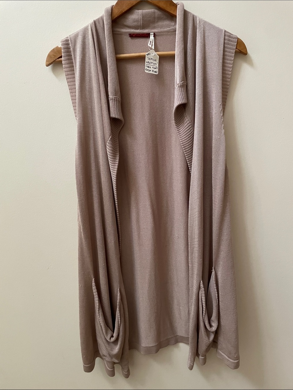 Anthropologie Left on Houston Sleeveless Drape Front Knit Vest